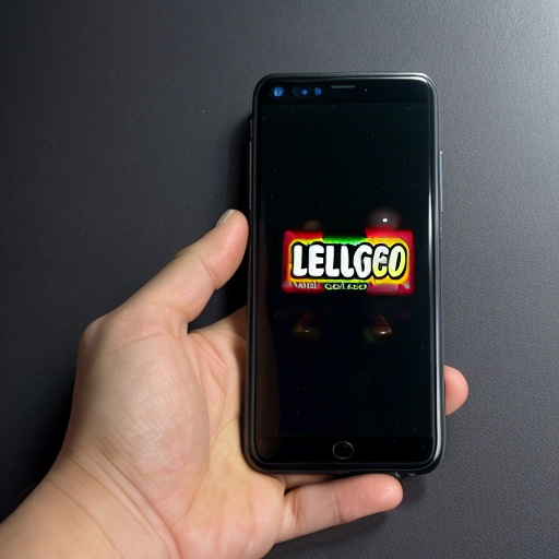 LEGO smartphone fully charged at 100%.
Battery appears intact and normal.
Clean LEGO environment.
Serious documentary tone.
Vertical 9:16.
