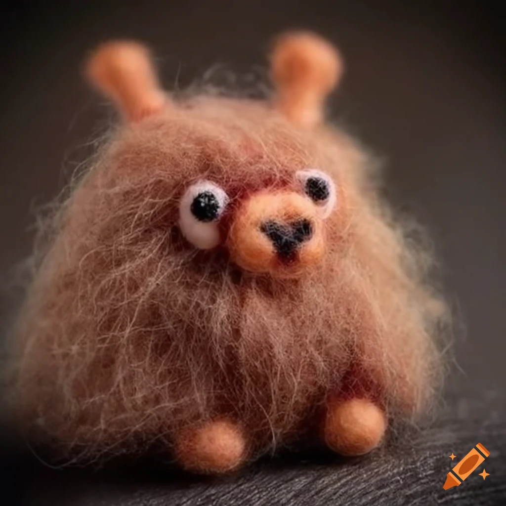 Crazy cute critters made of felted wool