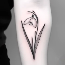 january birth flower tattoo