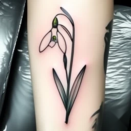january birth flower tattoo