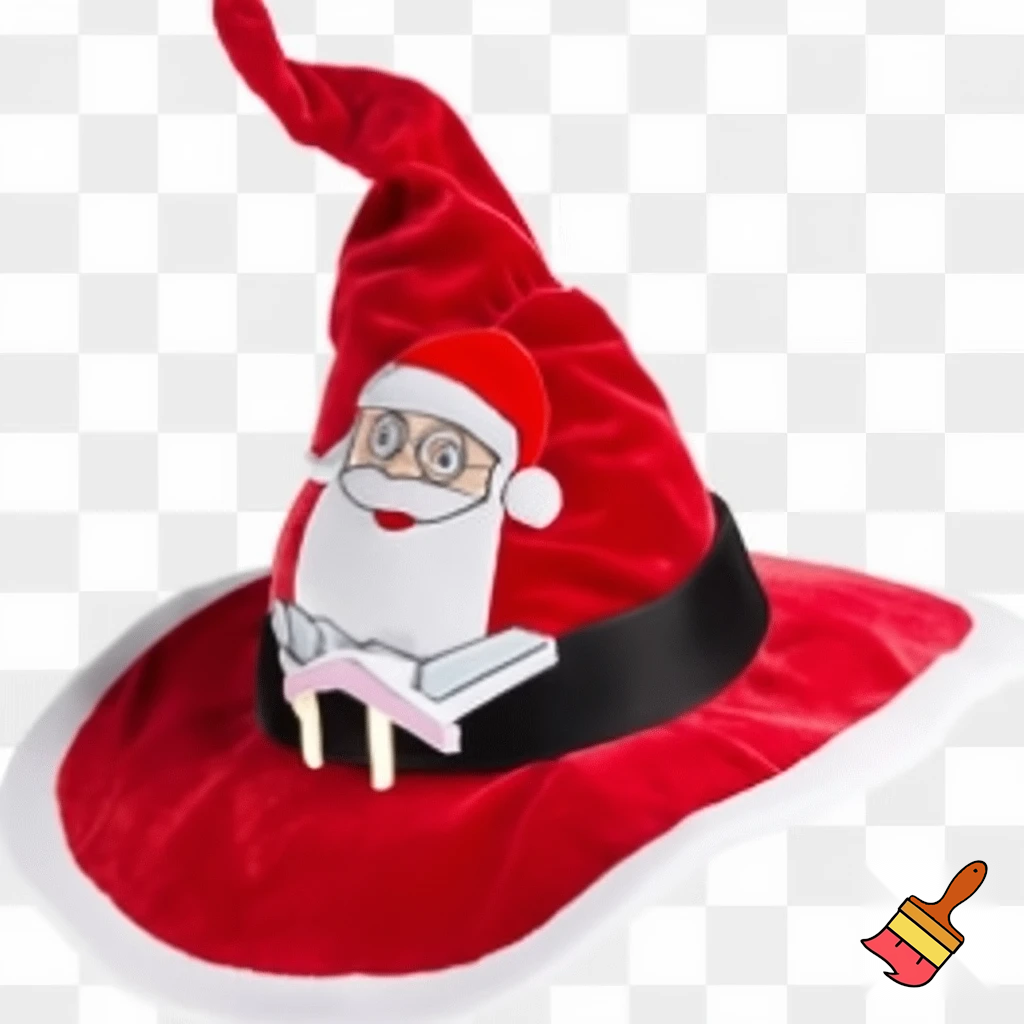 Christmas wizard hat read velvet Santa Claus hat