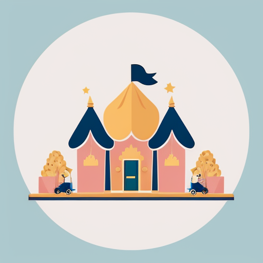 2D flat illustration of 'Aloo ki Barat' - a potato wedding procession. A cute cartoon potato groom wearing a pink sherwani and turban riding a horse. Behind him, a 2D band of potatoes playing trumpets and drums. Bright solid colors, clean bold lines, simple background with Indian houses. Digital art style, high resolution, vibrant palette.