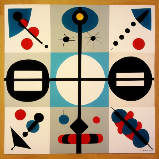 Fill a Circle with Miro and Max Ernst type elements 