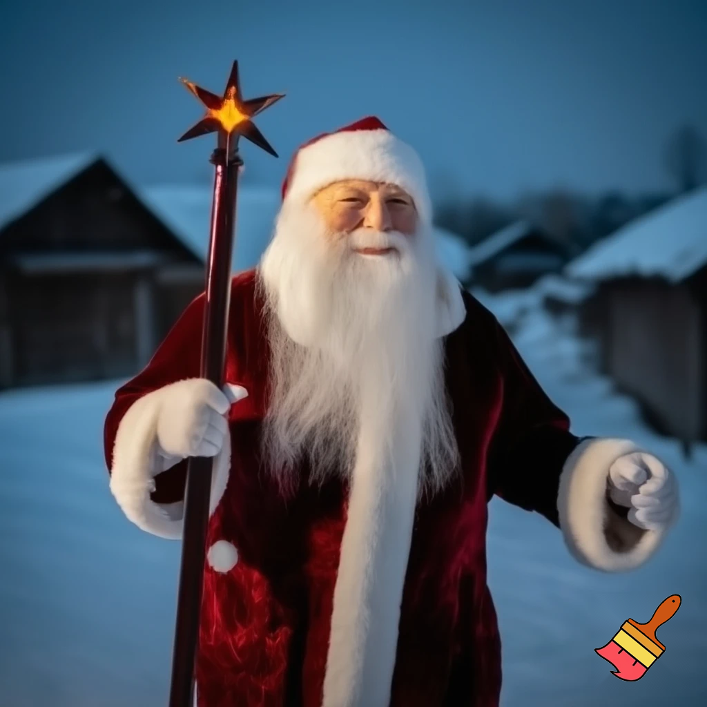 The Russia, Santa Santa Claus, the real Santa Claus walking stick star