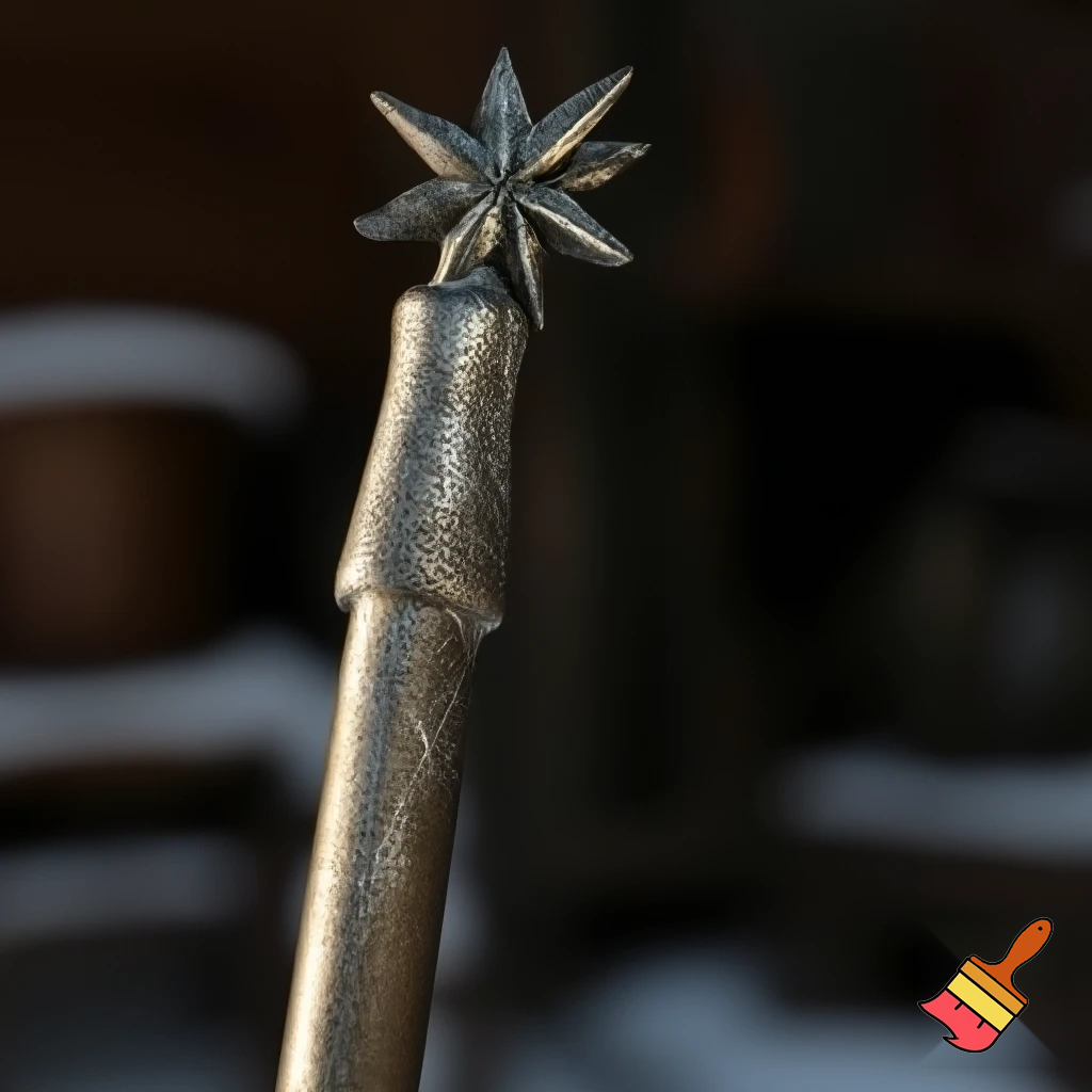 Russian Santa Claus walking stick with a star Santa Claus the real Santa Claus metal