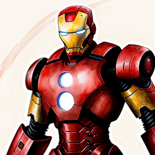 tony the lion puppet in a mech suit like iron man but with a red reactor core