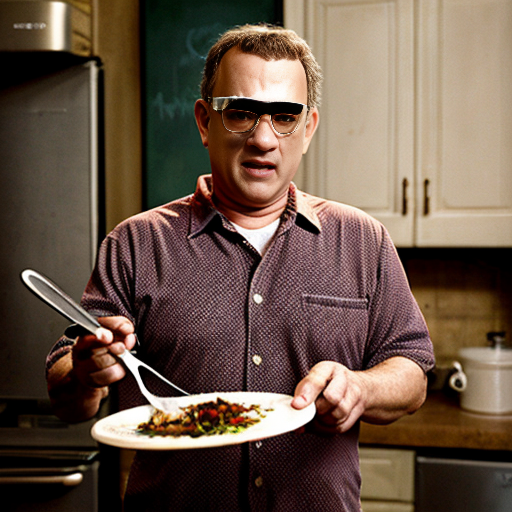 tom hanks with a fork
