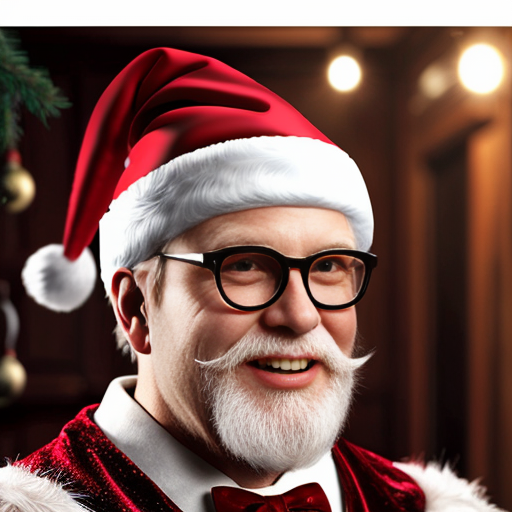 Christmas Santa Claus wizard hat glasses