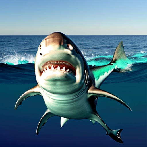 A shark hybrid with a mellon 