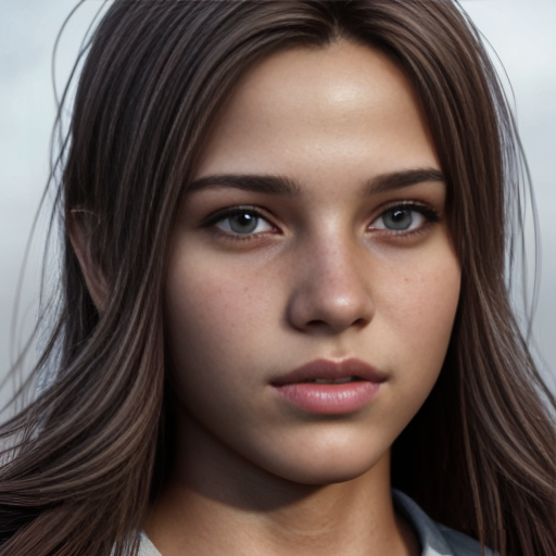 Brazilian teen naked with purple and brown hair