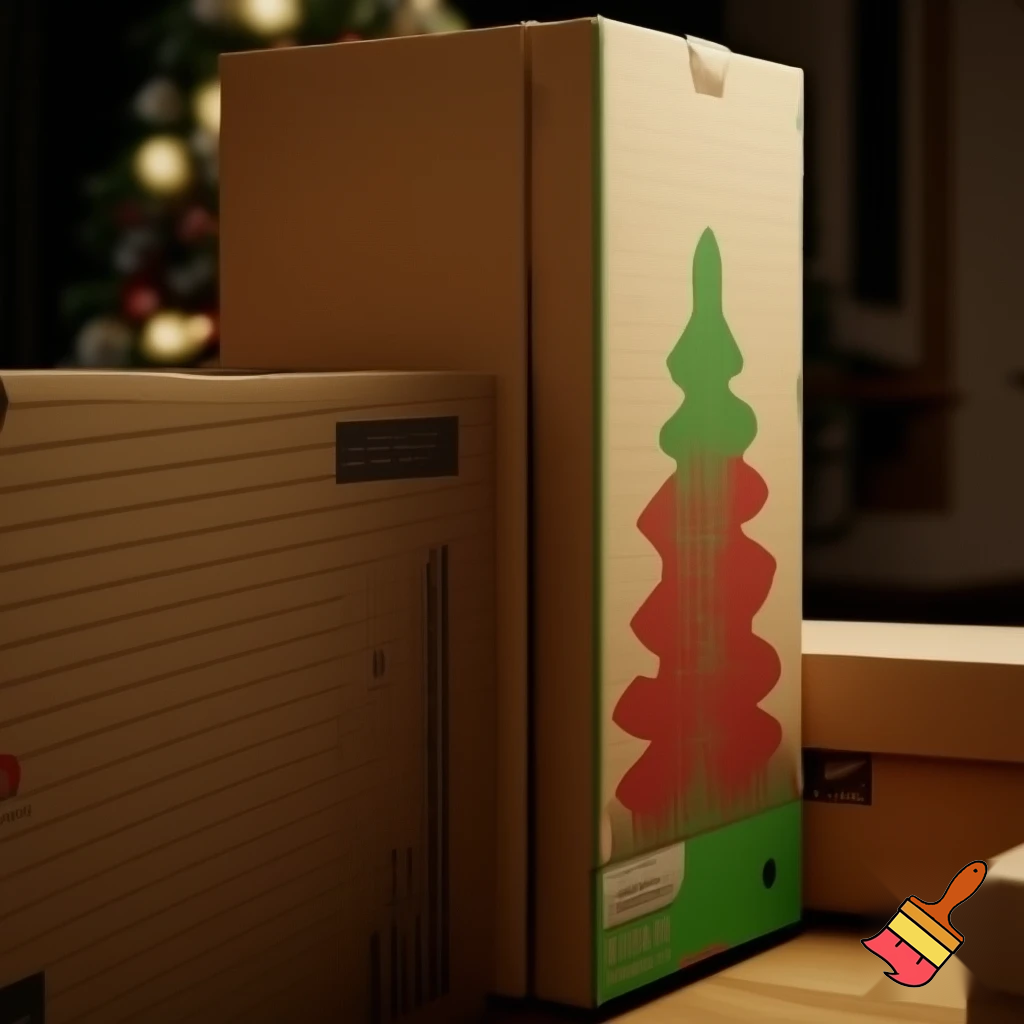 Christmas tree card box colouring car box