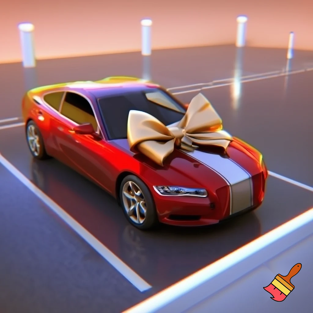buono regalo parcheggio macchina con fiocco

