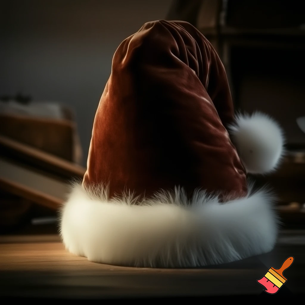 A wizard Santa Claus hat read✨✨🎄💫 velvet with what fluff