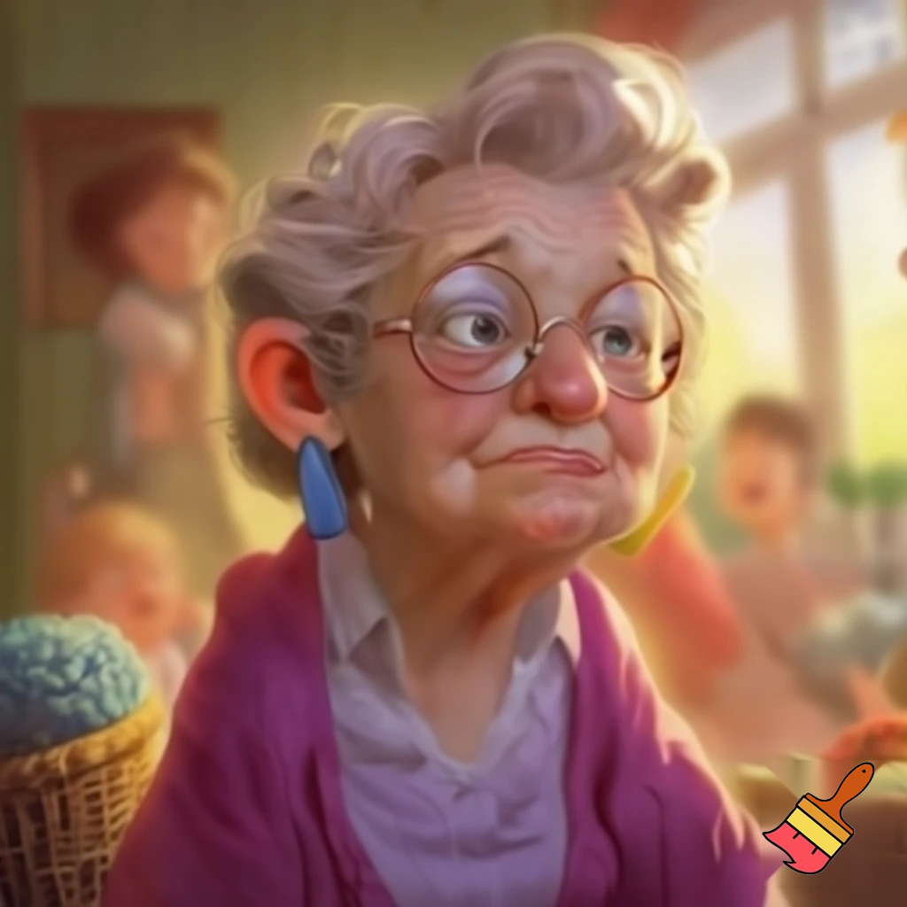 Grandma wearing earplugs 