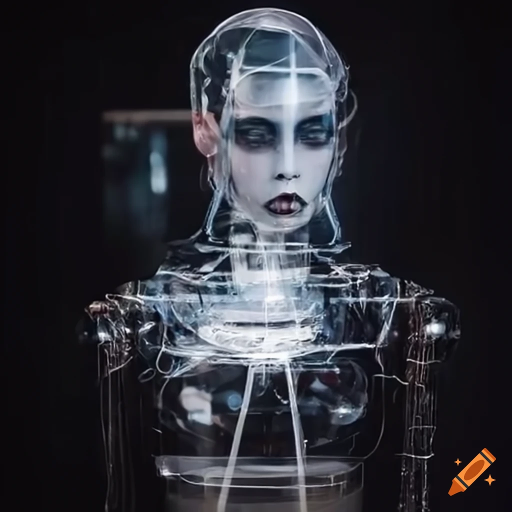 A beautiful transparent robot