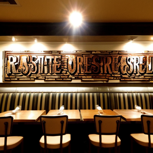 the wall of a resturate