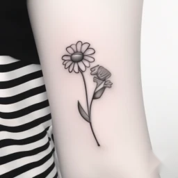 april birth flower tattoo