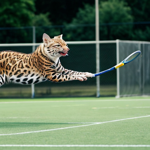 do a animal playing a sport
