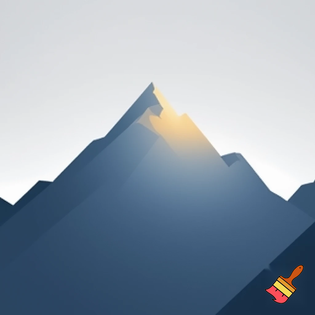 single icon of mountain 
