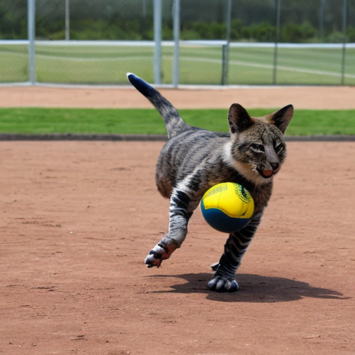 do a animal playing a sport
