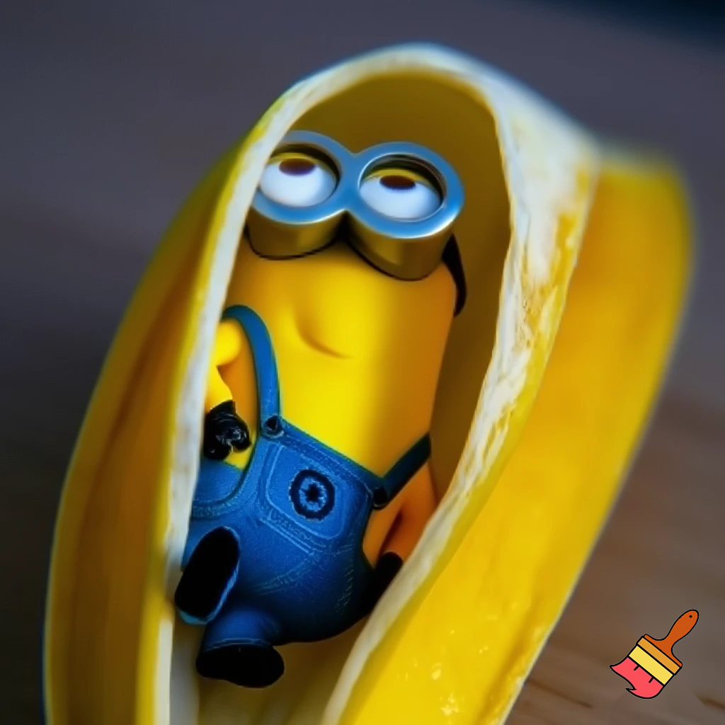 Minion inside a banana