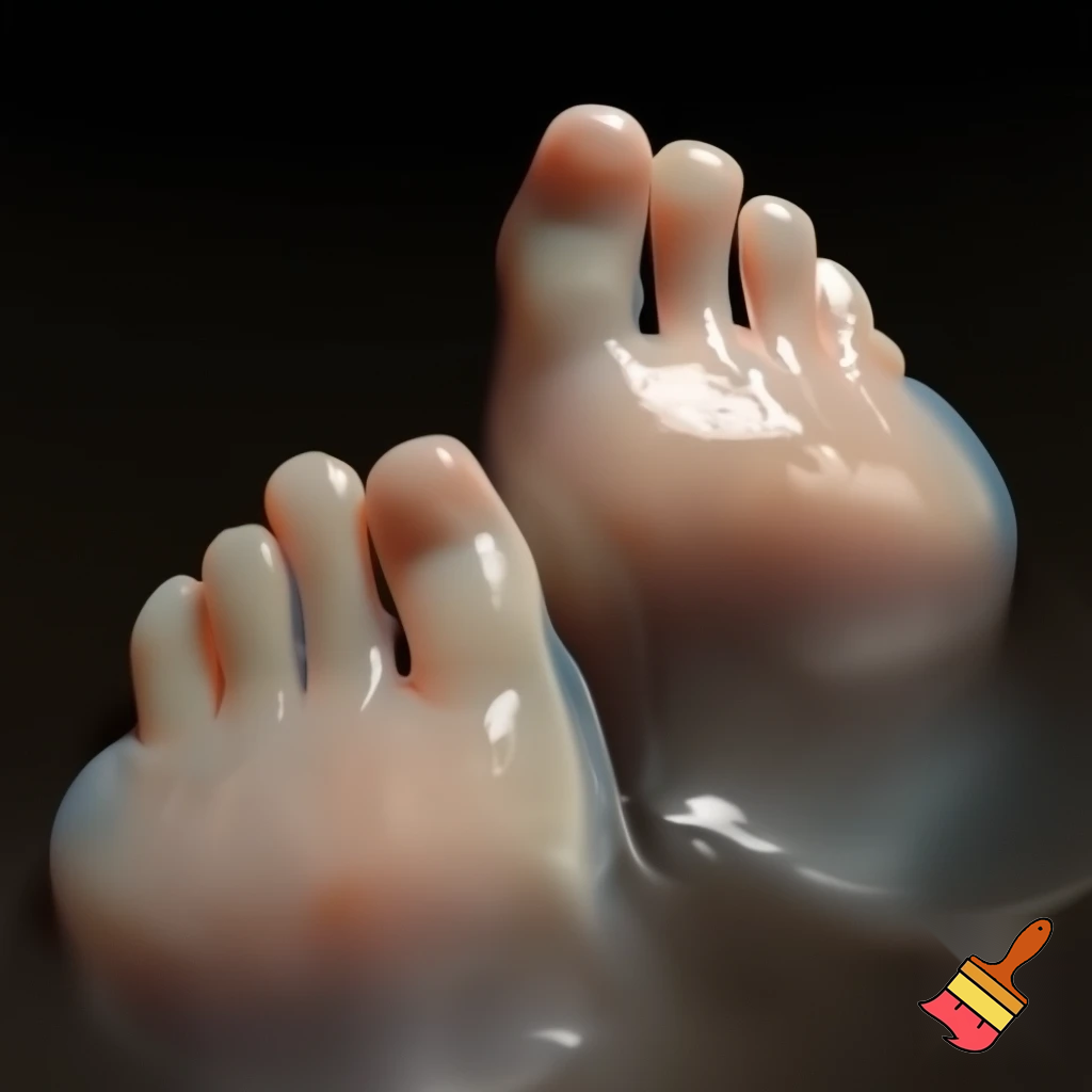 christie feet with slimy fat toes
