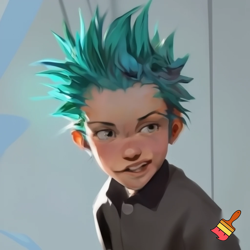 13 year old Boy with hair that looks like a toilet brush