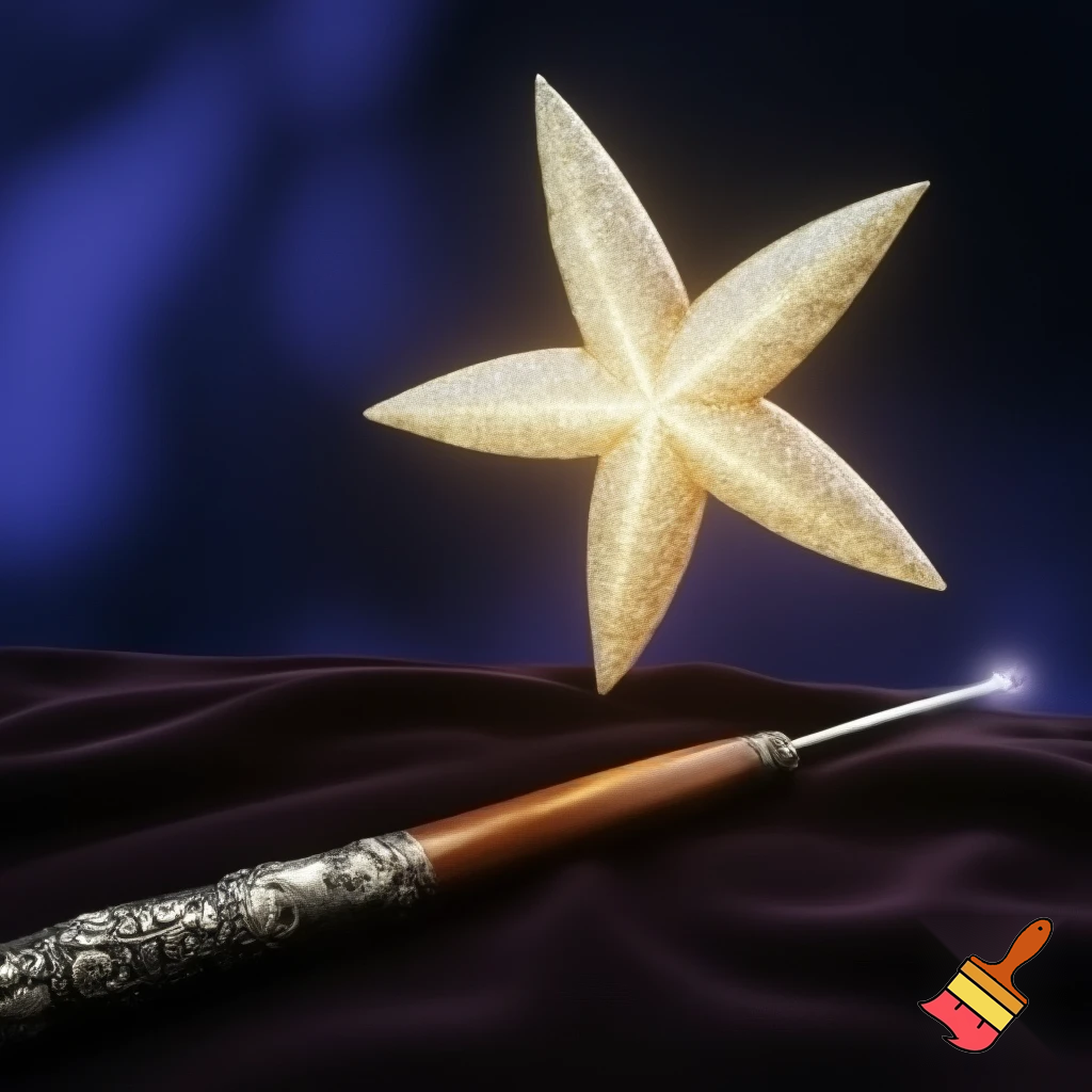 A star Christmas star want magic wand💫
