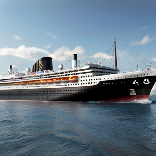 Small 1900s ocean liner