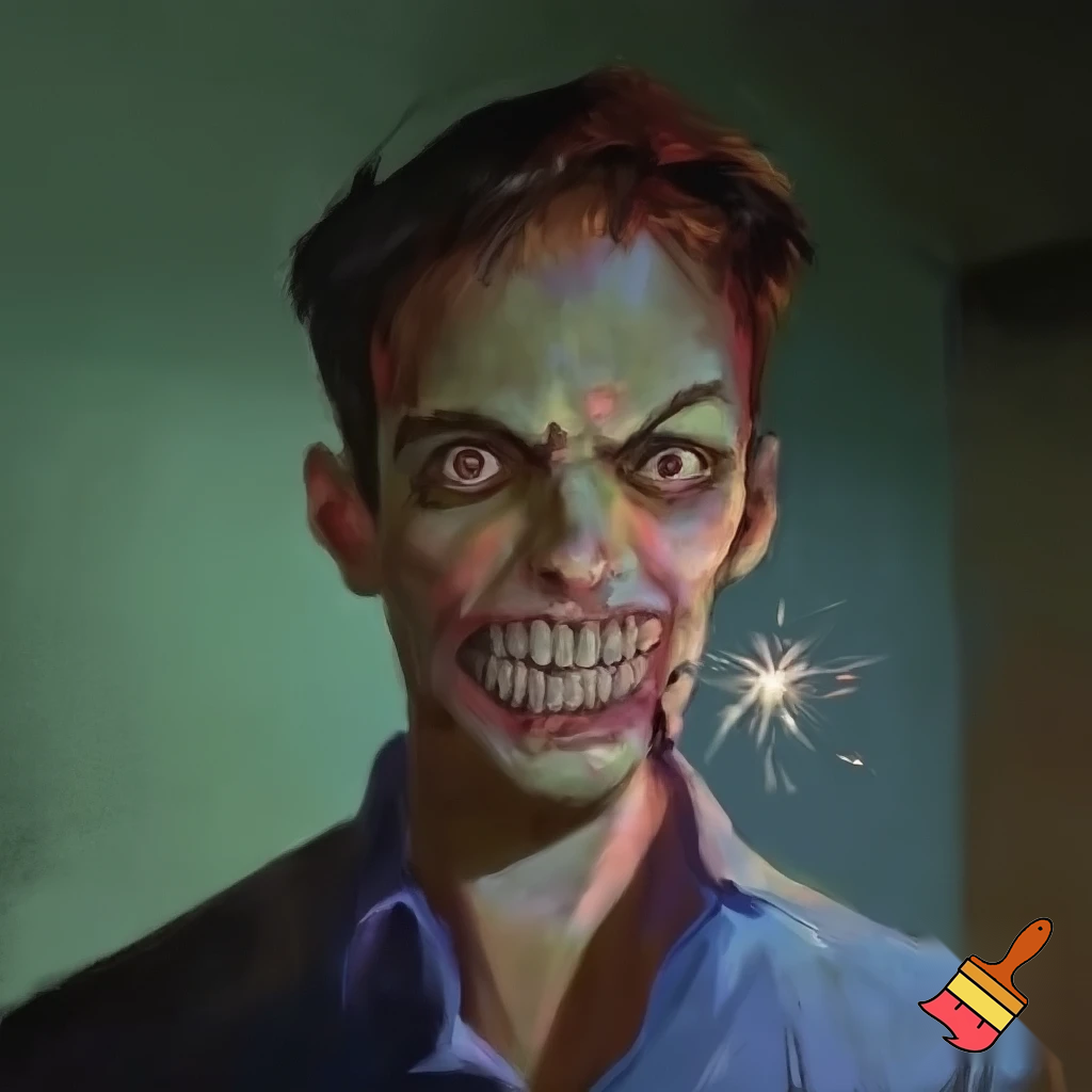 A dad that looks skinny rat teeth