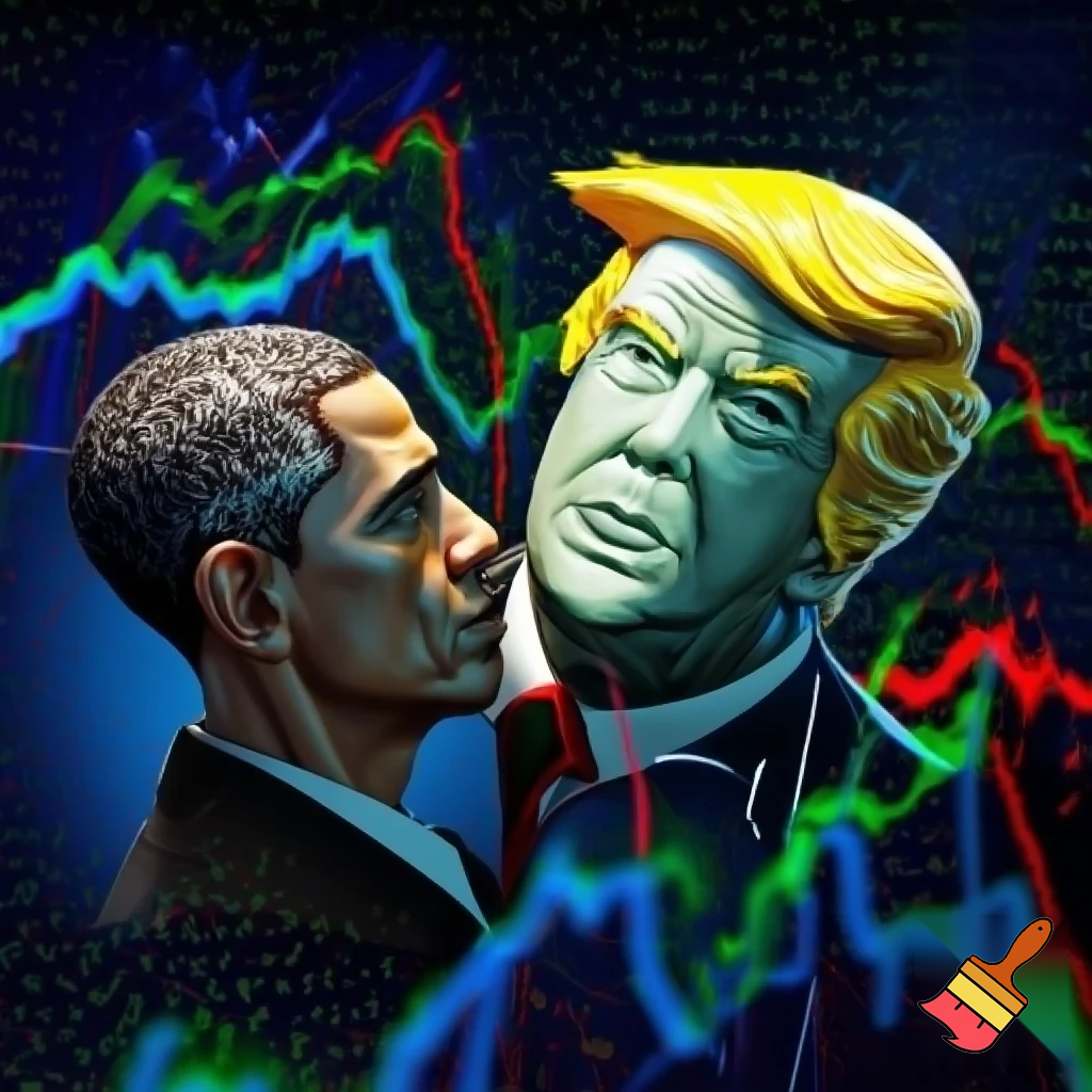 donald trump as a us dollar fighting obama
