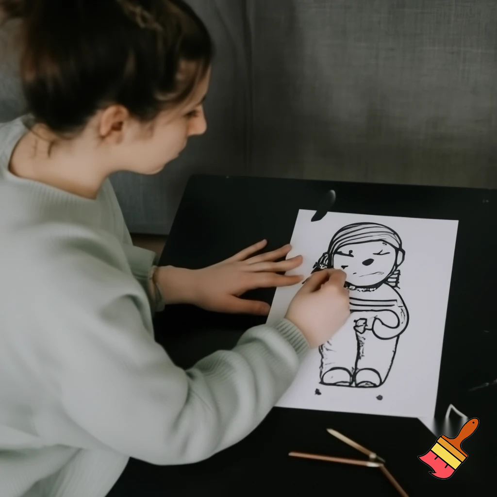 Draw a girl get fuck with big black dick