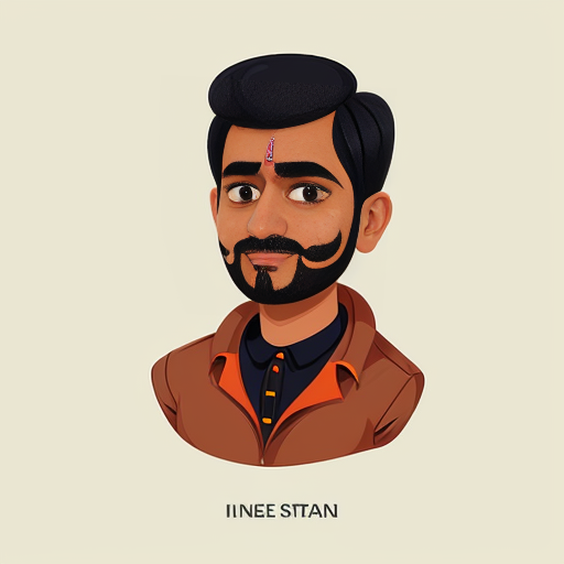 Make a indian man 2d vector style 