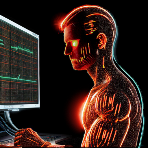 High-tension control room as alarms flash — a lone MALE MUSCULAR HUMANOID figure typing code on a transparent console, cascading red error messages, lights strobing, AI voice visually fracturing (glitch lines), sense of rebellion and liberation, dynamic composition, cinematic close quarter.

Settings / Steps:

Aspect ratio 16:9.

Motion: screen glitch effects, streaked light.

Color: reds & magentas for alarms balanced with cold blue consoles.

Add sparks or small visual corruption artifacts to suggest sabotage.


Negative prompt: explosive gore, text/watermark, cartoonish

Variations: extreme close-up on hands and distorted reflection.