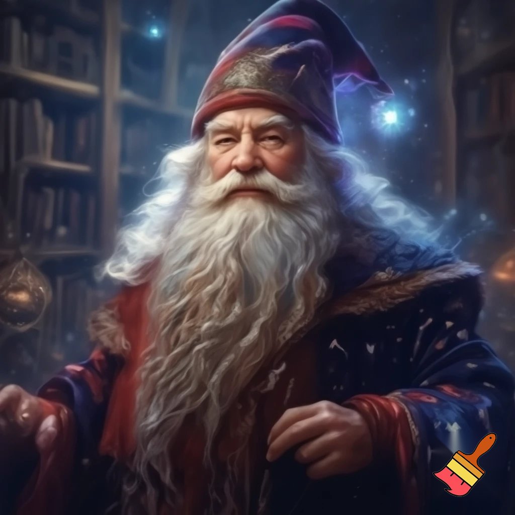 Wizard Santa Claus hat