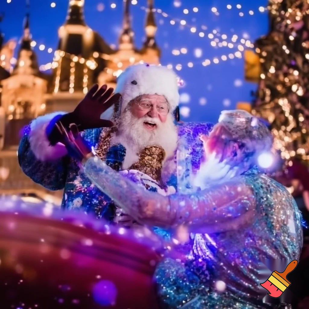 Durazzo dazzle Santa Claus in Paris Disneyland