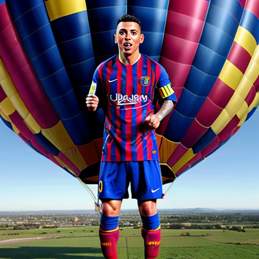 messi with ronaldo in hot air balloon