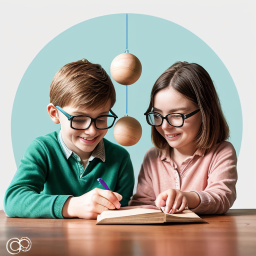 Warm, magical children’s book cover illustration.
Alek: younger boy, wearing round glasses, curious eyes, gentle smile, short hair.
Olga: girl about three years older than Alek, calm and caring expression, slightly taller, sitting close to him like an older sister, protective and confident.
They are surrounded by friendly science elements: glowing planets, floating magnets, light bulbs, Sun, Saturn, gears, test tubes with colorful liquids, stars, clouds, microscope and simple physics symbols.
Alek holds a magnifying glass, Olga holds a notebook, smiling and excited, standing together in a magical science world.
Style: painterly, high-quality children’s illustration, soft brush strokes, cinematic lighting, shallow depth of field, whimsical and heart-warming.
Colors: warm, natural palette — soft greens, blues, golden light, gentle pastels.
Mood: inspiring, safe, joyful, intelligent curiosity, love for learning.
Composition: front-facing, perfect for a book cover, centered characters, readable title area above, clean background with cozy details (toys, pillows, wooden shelves).
Ultra-detailed, 4k, storybook realism, no text distortion, no watermark, no logo.
