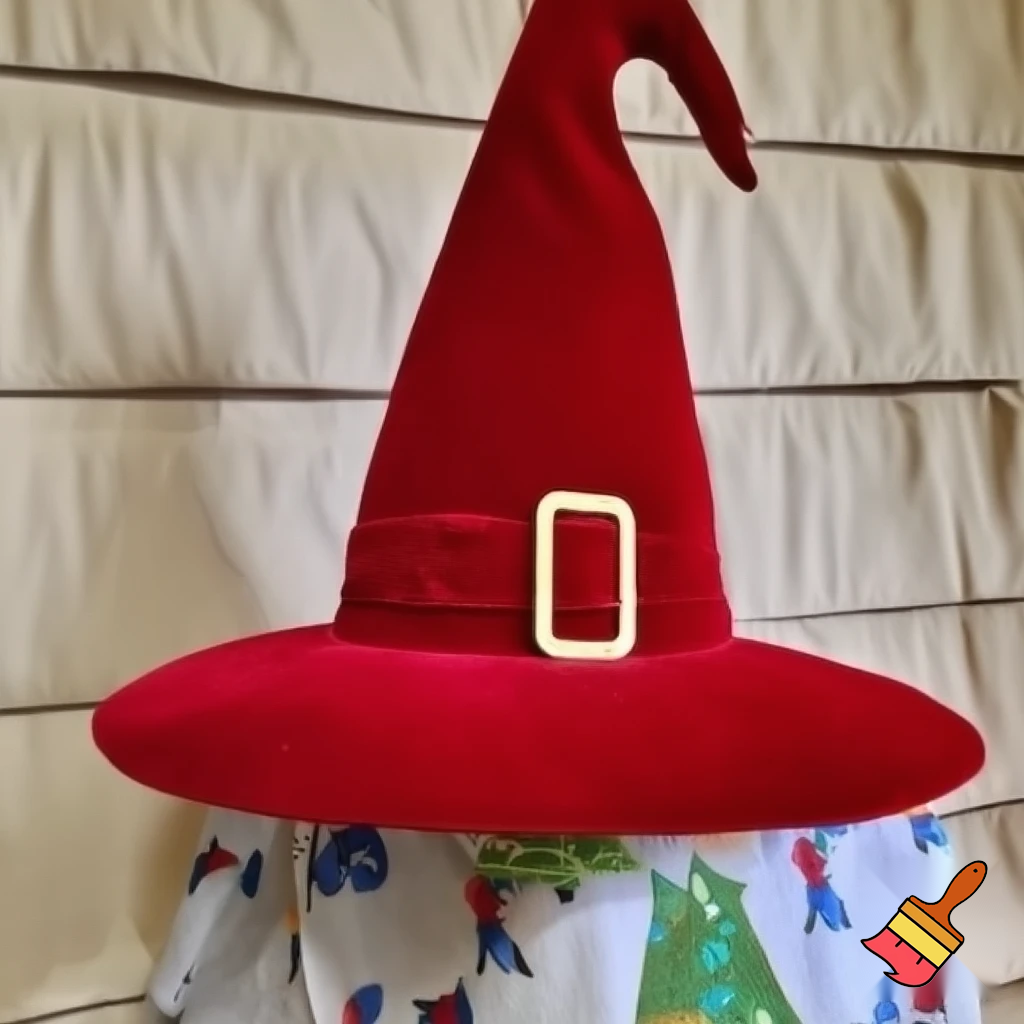Christmas wizard hat velvet and fabric