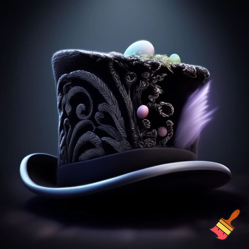 Willy Wonka top hat velvet black and velvet Willy Wonka patterns Easter pattern