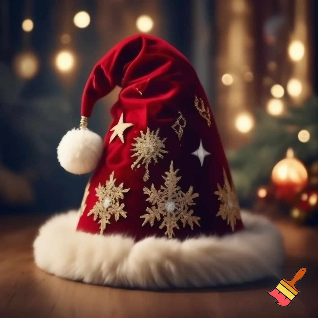 Christmas wizard hat red Christmas time velvet