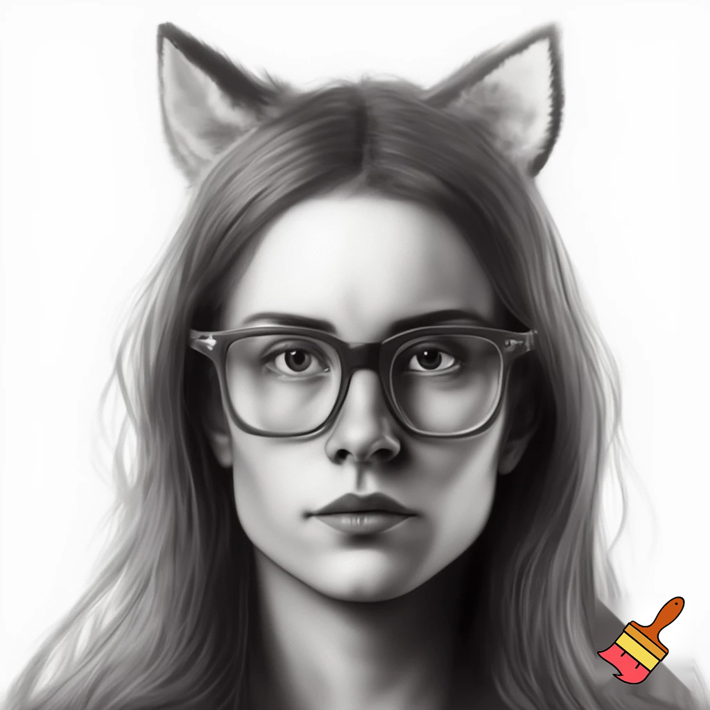 A teacher  made with caryon drawing in white background 
