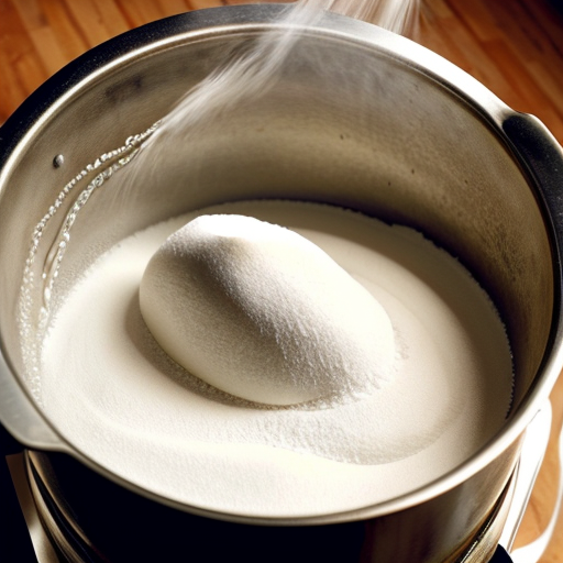 sugar falling through a sieve