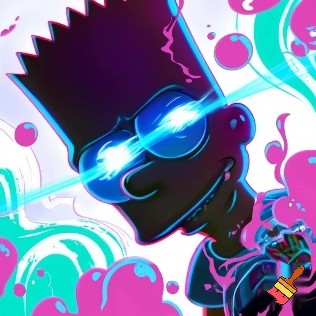BART SIMPSON ANIME BOBA VIBES LASER EYES  677777
