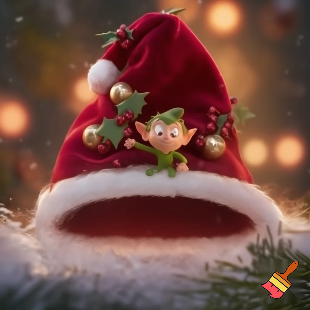 Christmas velvet Santa Claus hat elf on the shelf elf hat