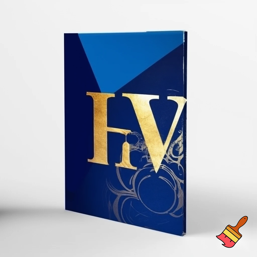 blue and gold yearbook cover on white background