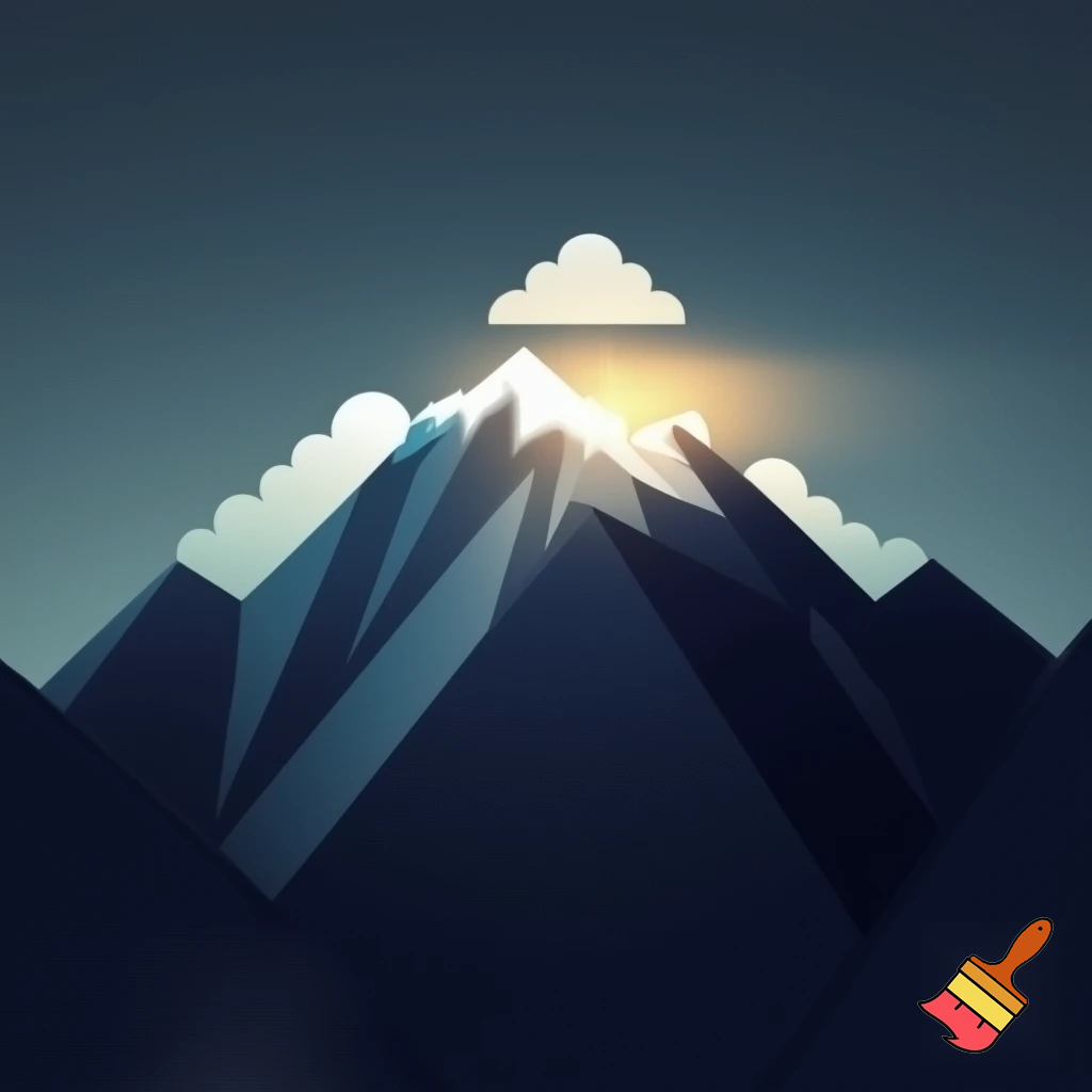 single icon of mountain 