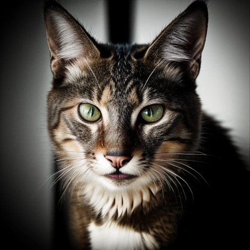 evil, sinister stare with scary smirk mugshot backround scary Feral cat