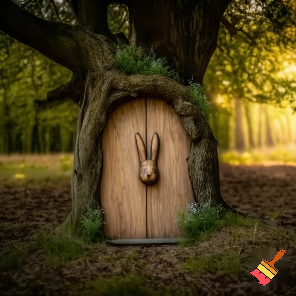 Easter bunny secret door