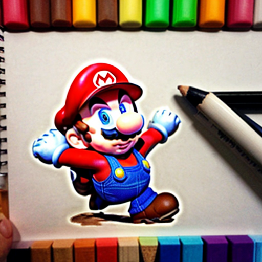 Draw super mario